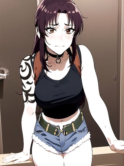Revy from Black Lagoon Choked and Bound in Intense 18+ Hentai Action