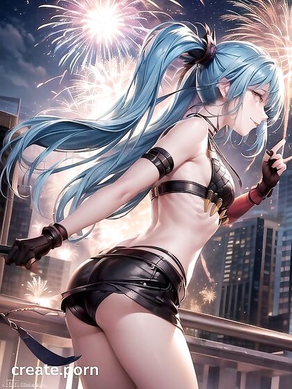 Jinx from League of Legends Gets Pleasured with Sensual Waist Shots and Side Views
