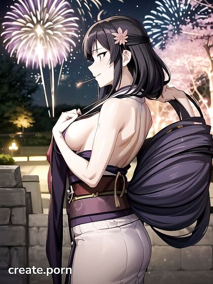 Glistening Oiled Skin Under the Starlit Sky in Sensual Hentai Scenes