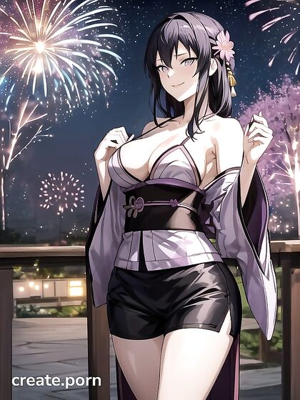 Model’s Curvy Back Faced to Camera in Seductive Hentai Pose