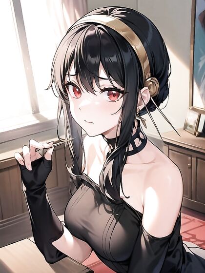 Yor Forger from Spy x Family Seduces in Woolen Sweater and Hair Band Hentai Scene