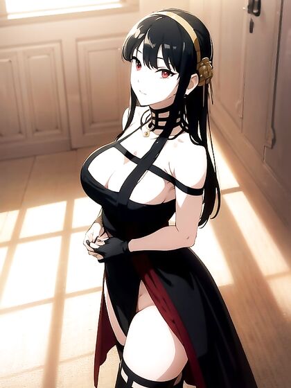 Horny Hentai Chick Shows Off Her Front View with Seductive Hair Band