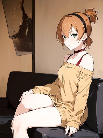 Off Shoulder Seduction: Hair Band hentai for Intense NSFW Pleasure
