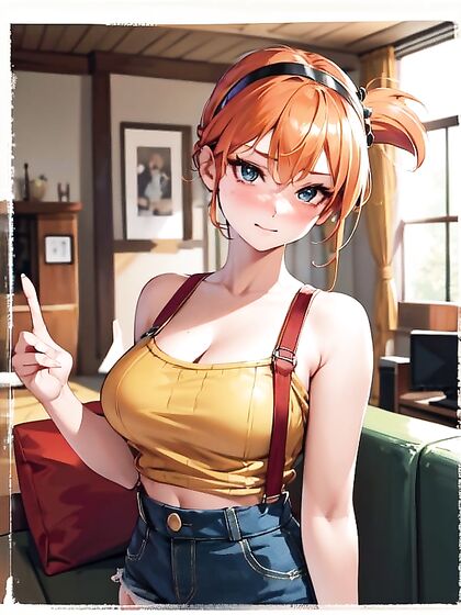 Mischievous Smile and Blush: Off-Shoulder in hentai AI Fantasy