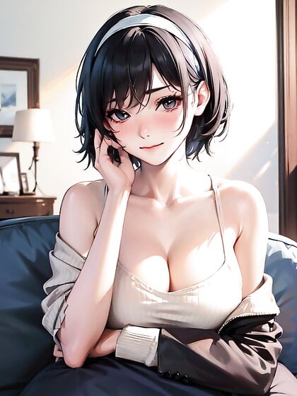 Himeno from Chainsaw Man Teases with Busty Shots and Seductive Facial Touches