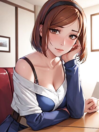 Nobara Kugisaki Smiles Blushingly With Seductive Cleavage in Mischievous Hentai Scenes