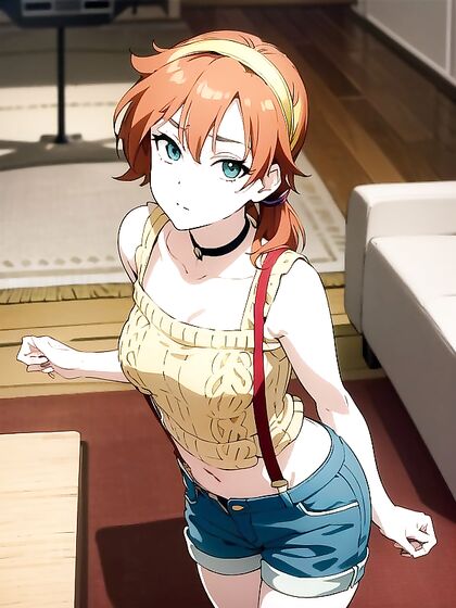 Sunny Shows Off Her Curves in Seductive Off-Shoulder Hentai Action