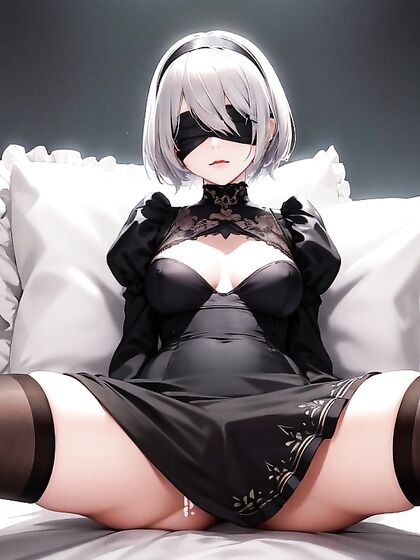 Yorha No.2 Type B Spreads Her Legs for Intense Bedtime Hentai Action