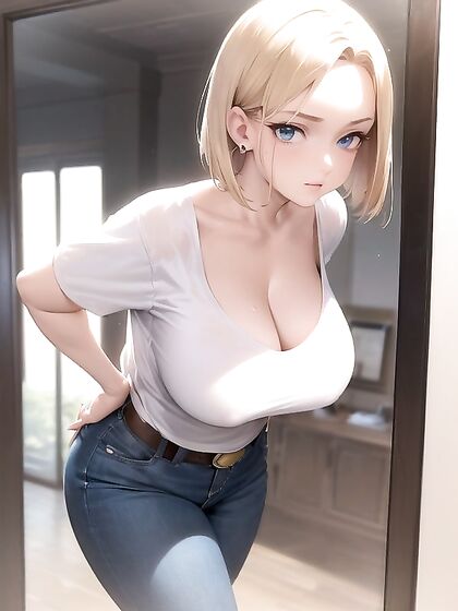 Android 18's Massive Breasts and voluptuous Ass in Intense Hentai Action