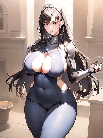 Huge-Assed Model Stares at Camera in Seductive Hentai Scenes