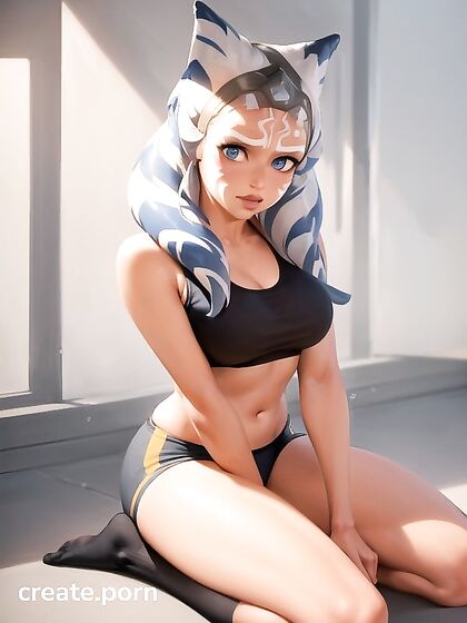Ahsoka Tano Shows Off Perfect Freckles and Long Legs in Sultry Hentai Ahegao Scene