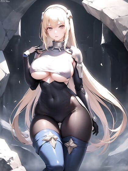 Aiz Wallenstein's Massive Breasts and Ass in Dungeon hentai Fantasies
