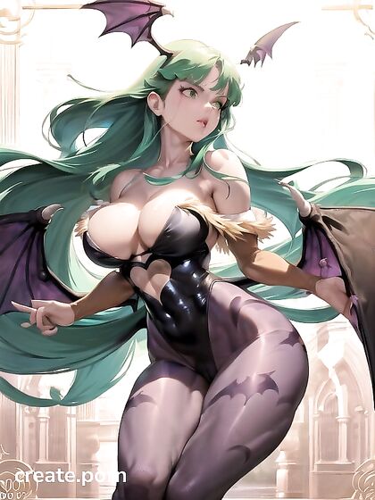 90s Styled hentai With Leaning Forward and Perky Medium Breasts