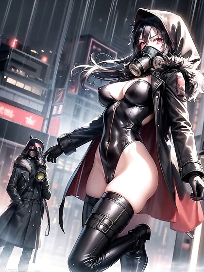 Raining Cyberpunk Lust: Masked Pleasure in the Neon City