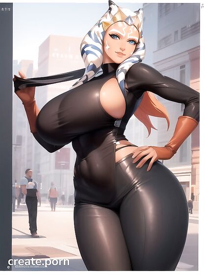 Ahsoka Tano Shows off Her Cleavage in Happy Star Wars Hentai Fun