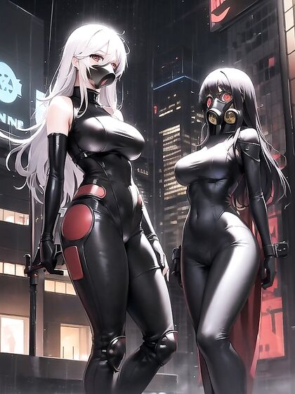 Exploring Cyberpunk City in a Full Mask for Intense Hentai Action