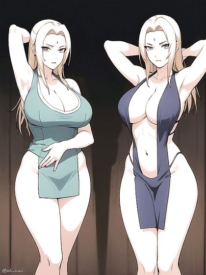 Large Breasts and ThighsExposed Cleavage in Seductive Hentai Action