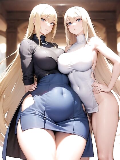 Blue-Eyed Beauty with Massive Breasts Seduces You in This hentai AI Fantasy