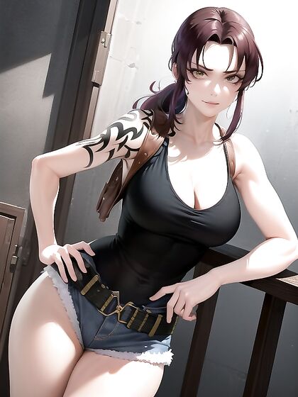 Revy from Black Lagoon Showcases Her Busty Charm in Seductive Hentai Scenes