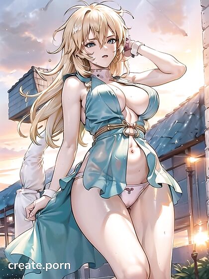 Sunset Silhouettes: Waist-Length Perfection in hentai AIPorn Pleasure