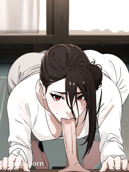 Side View Seduction: Hair Bun in SFW Hentai Pleasure