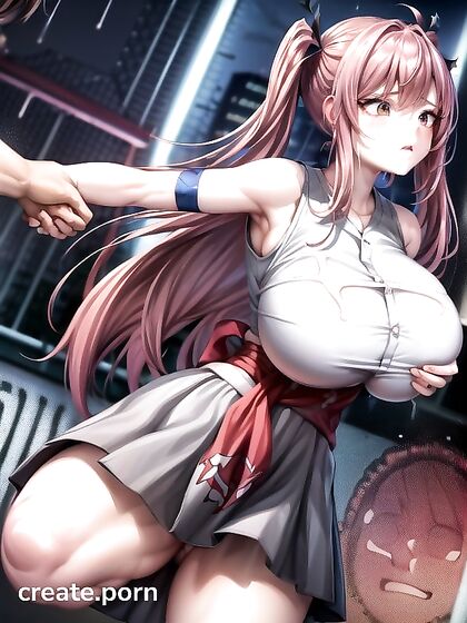 Arms Crossed Futanari Teacher Dominates Classroom in Steamy Hentai Scene