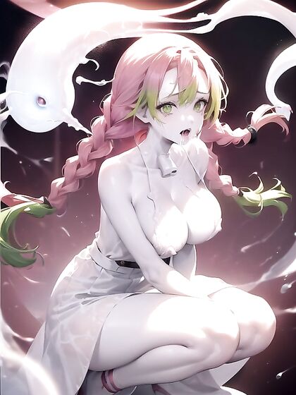 Ghost Girl 18+ Spreads Wide, Squatting Over a White Porcelain Bowl for Naughty Hentai Pleasure