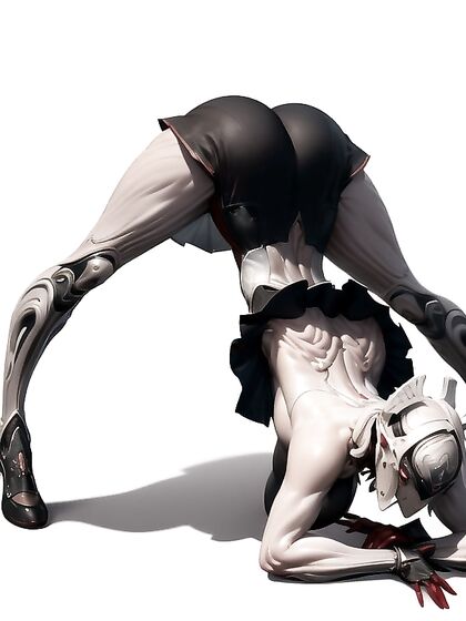 Garuda from Warframe bends over in Jack O' Lantern Pose for Steamy Skirt Hentai Action