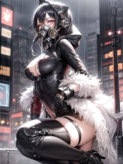 Steampunk Night Fantasies: Black Leather Pants Hentai Sensations