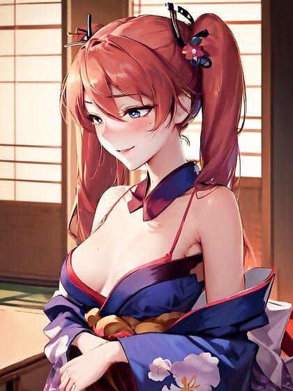 Asuka from Evangelion Seduces in Off-Shoulder Twintails for Steamy Hentai Action