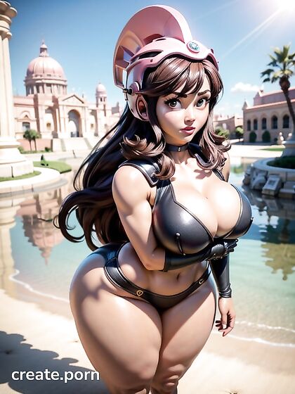 Chichi from Dragon Ball Z Shows Off Her Cleavage in a Sultry Full-Body Shot