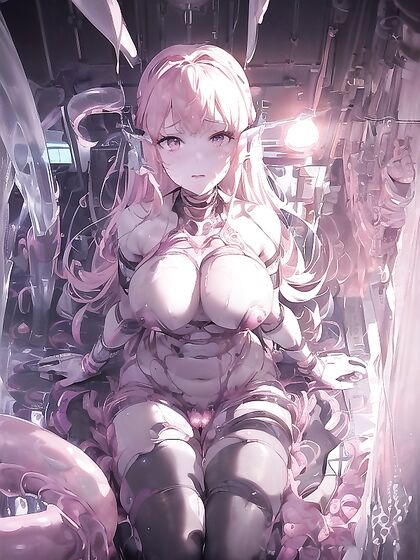 Girl 18+ Trapped in Tentacle Machine for Intense Pleasure Training Hentai Adventures