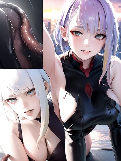 Person Poses with Hands on Hips at Sunset in Seductive Hentai Scene