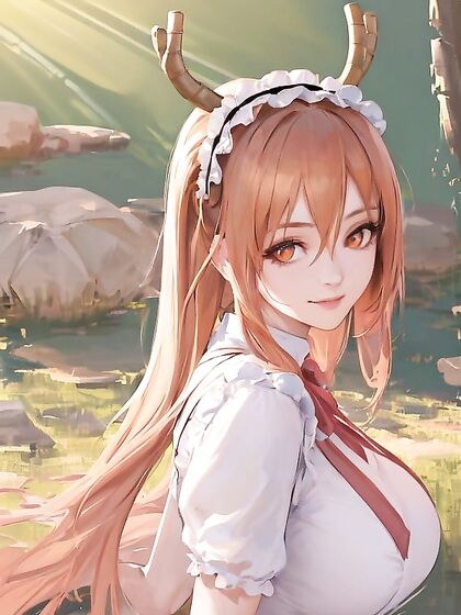 Tohru from Kobayashi-san's MaidDragon Enjoying Sunny, Happy Hentai Pleasure
