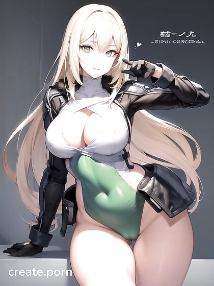 Green-Eyed Beauty with Big Cleavage and Massive Ass in Seductive Hentai Action