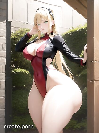 Blonde with Huge Ass and Perfect Cleavage in Steamy Hentai Action