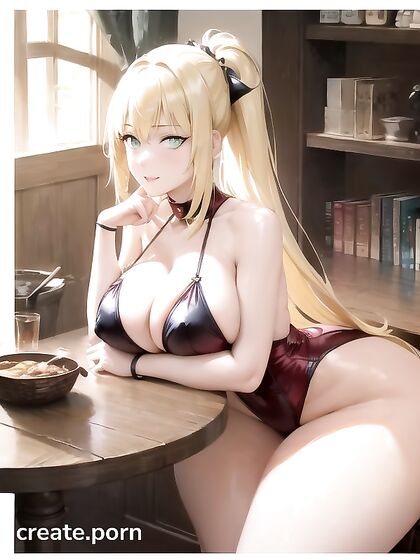 Intense Gaze: Horny Model Stares at You in Seductive Hentai Solo Scene