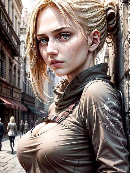 Annie Leonhart from Attack on Titan Stares Intensely at You in Seductive Hentai Scene
