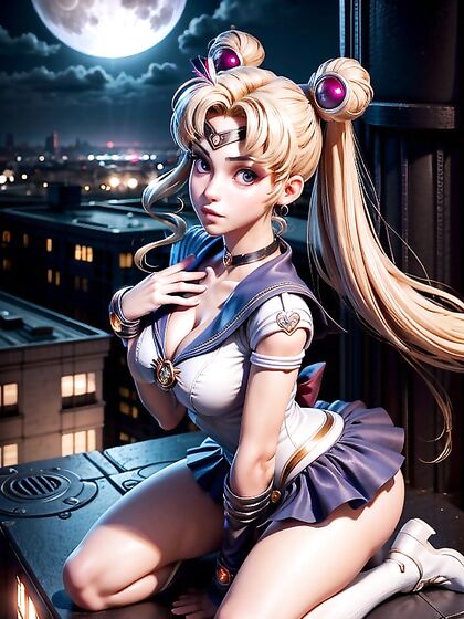 Kneeling With Hands Bound by Magic Cuffs for Intense Hentai Pleasure