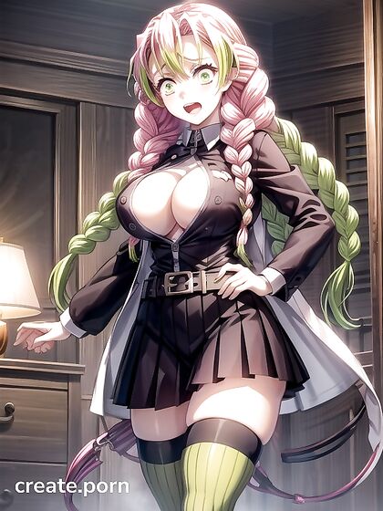 Mitsuri Kanroji from Demon Slayer Shows Off Her Ultra-Detailed Massive Ass in Hentai AIPorn