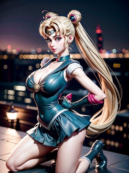Rooftop Under the Stars: Arms Raised in Passionate CITYscape hentai Pleasure