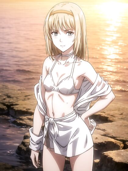 Beach Bliss: Choked in a Blouse for Intense Hentai Pleasure