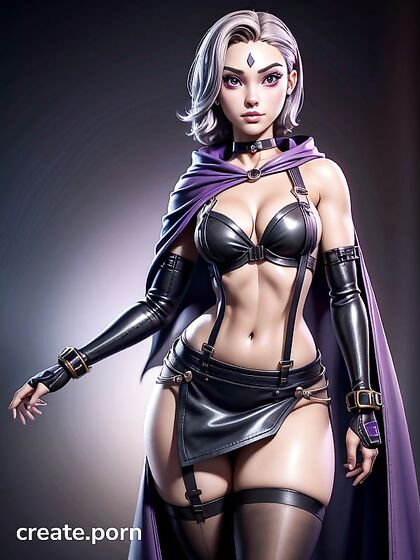 Ash-Haired Beauty with Purple Eyes Teased in Seductive Skirt Hentai Scene