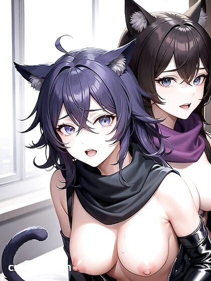 Small-Ass Beauty Masturbates with a Seductive Scarf in hentai Bliss