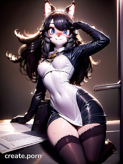 Fit Chick with Natural Breasts and Black Hair in Seductive Hentai Action
