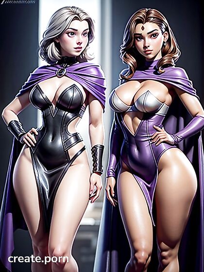 Raven from Teen 18+ Titans Seduces in a Silk Dress for Thick hentai Pleasure