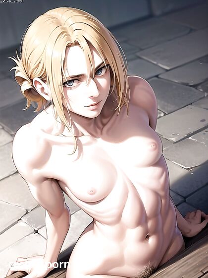 Top-Down View of Nude Girl 18+ with Small Breasts in Hentai AI Action