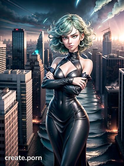 She Flies with Tornados in the Background for Intense Hentai Pleasure