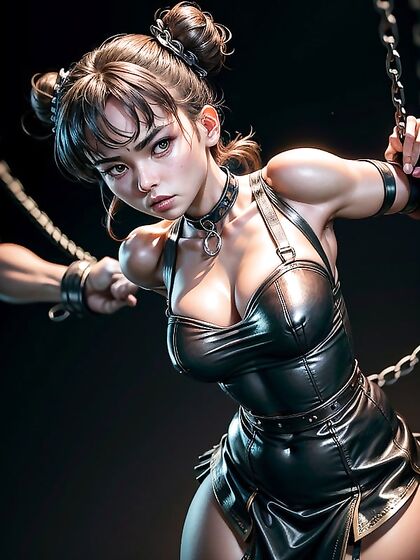 Chun Li from Street Fighter Bound and Pleasured in BDSM Hentai Action