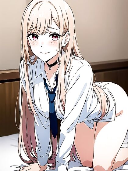 Blushingly Mischievous Kitagawa Marin Enjoying Intense Doggystyle Pleasure